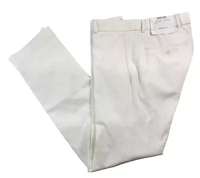 Pantalones de vestir Kenneth Cole Reaction ajustados para hombre 29 x 31 Techi-Cole blancos Foto 1 de 4