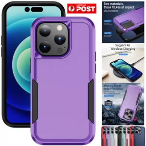 For iPhone 16 15 14 13 12 11 Pro Max XR 8 Plus Shockproof Heavy Duty Case Cover - Picture 1 of 77