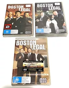 Boston Legal DVD Seasons 1-3 Region 4 Tracked Post 1 2 3 dvds - Picture 1 of 2
