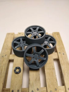 Lot de 4 jantes pour maquette voiture 1/24 1/18 (Rays Forged 350Z) - Picture 1 of 4