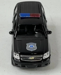 Welly #43607 2008 Chevy Tahoe Police Vehicle SUV Black Pull Back Action - Picture 1 of 15