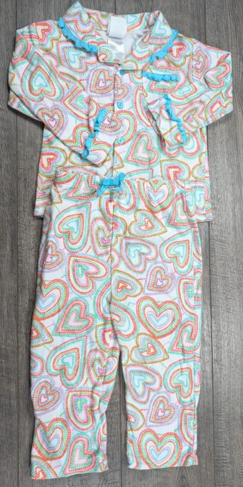 Ropa para bebé niña Absorba 18 meses 2 piezas polar suave pij's conjunto Foto 1 de 3