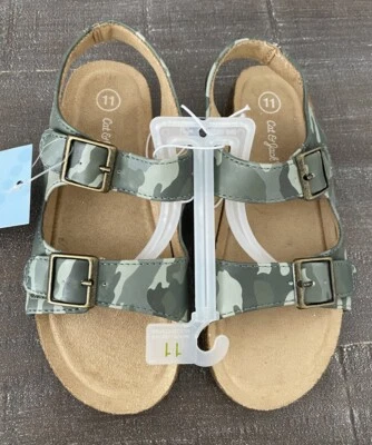 Sandalias Reagan para niños pequeños con estampado de camuflaje verde oliva - Cat & Jack - TALLA 11 nuevas 🤗 Foto 1 de 4