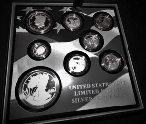 US 8 PCS SET, 2016, MINT LIMITED EDITION SILVER PROOF SET, SEE PHOTOS - Bild 1 von 9