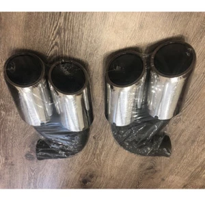 Puntas de escape para tubos silenciadores traseros de acero inoxidable Porsche Cayenne 2011-2014 - Imagen 1 de 5