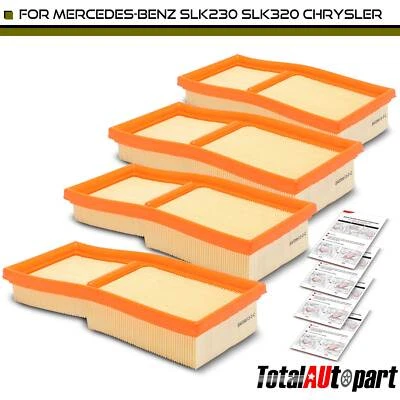 4x Filtro de aire del motor para Mercedes-Benz SLK320 R170 2001-2004 Chrysler Crossfire Foto 1 de 4
