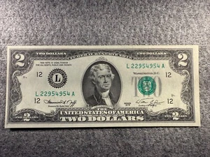 1976 U.S. $2 (San Francisco L) Two Dollar UNC Banknote Fr# 1935 Pick# 461 SPC813 - Picture 1 of 3