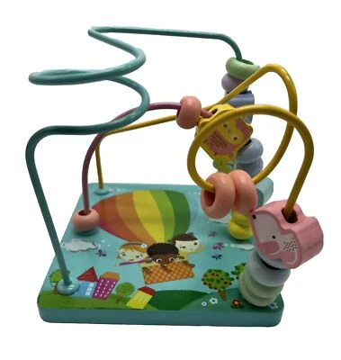 Baby Wooden Bead Maze Toy Mini Educational Toddler Fine Motor Montessori Car - Image 1 of 4