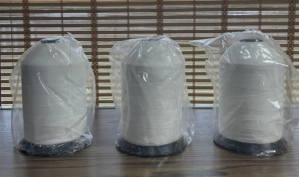 Eddington Thread 69 Polyester White Lid Of 3 1LB Spools Soft TR-COHS - Image 1 of 4