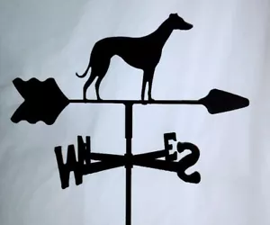 Greyhound Garden Style Weathervane Wrought Iron Look MADE IN USA - Picture 1 of 1