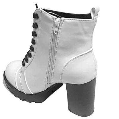 Wild Diva Glenna-05A женщин зажим подошвы на шнуровке коренастый каблук платформе лодыжки загрузки - Изображение 1 из 4