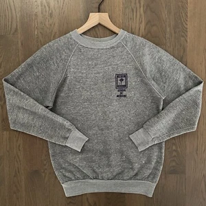 Vintage New York University Crewneck Raglan Sweatshirt Heather Grey Size Medium - Bild 1 von 8