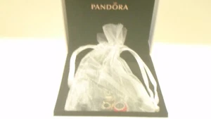 Authentic Pandora Sterling Silver RED PAVE Charm, chain, gift bag, & box - Picture 1 of 4