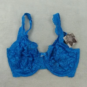 Smart & Sexy Bra Womens 34DDD Mykonos Blue Lace Underwired Unlined 85045M - Picture 1 of 13