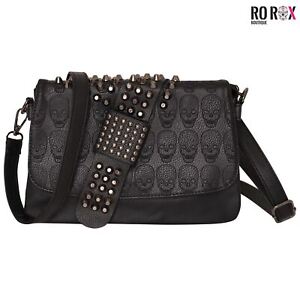 Ro Rox Crossbody Bag Danika Women's Studded Shoulder Punk Gothic Studs PU