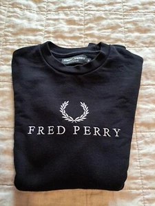 Fred Perry Sportswear long sleeve Cotton windcheater -Black Size 8 Unisex - Picture 1 of 7