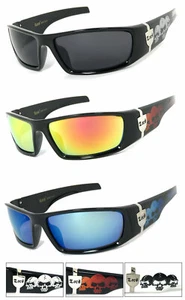 Locs Authentic Cholo Biker Motorcycle Sunglasses OG Style Wrap Skull Temples - Picture 1 of 23