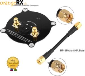 Patch Antenna 5.8GHz 9.4dBi Triple Feed Hybrid RHCP LHCP SMA Male to RP-SMA FPV - Picture 1 of 8