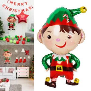 1/3Pcs Christmas Elf Boy Balloon Xmas New Years Foil Balloons Party Decoration♡ - Picture 1 of 5