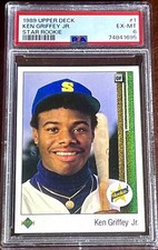 1989 UPPER DECK KEN GRIFFEY JR PSA RC SEATTLE MARINERS baseball HOFer MLB ROOKIE
