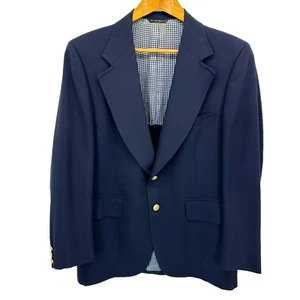 Stix Baer & Fuller Royston Mens Vintage Blazer Sport Coat 44 Long Blue USA Made - Picture 1 of 18