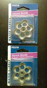 Lot o 2 Vintage Plumb Shop PS2218 Sillcock Faucet Handle Round 12 Broach Splined - Picture 1 of 4