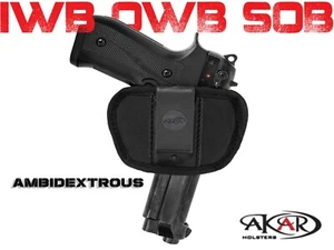 IWB OWB SOB Clip-On/ Belt Slide Holster Fits SCCY CPX-3 .380 ACP - Picture 1 of 2