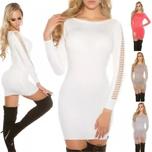 KouCla Women's Cutout Sleeve Mini Sweater Dress - S/M - Picture 1 of 28