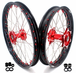 KKE 21/19'' Cast Wheels Rims Fit Honda CRF450X 2019-2025 CRF250RX CRF450RX Red - Bild 1 von 11