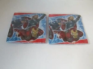 MARVEL AVENGERS LUNCH NAPKINS - LOT OF 2 PACKAGES - PARTY SUPPLIES - Picture 1 of 3
