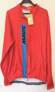 NWT Men’s MAVIC Cycling Jacket 3XL XXXL Full ZIP Lined Red Logo NWT - Picture 1 of 9