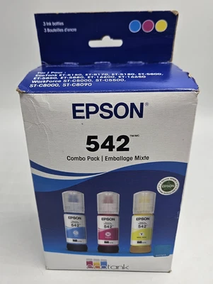Genuine Epson 542 Combo 3 Pack for ET-5150 ET-5850 ET-16500 ST-C8000 - NEW - Image 1 of 4