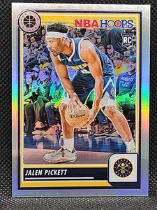 2023-24Hoops Premium Stock Jalen Pickett Nuggets Silver Holo Prizm Rookie Card - Picture 1 of 2