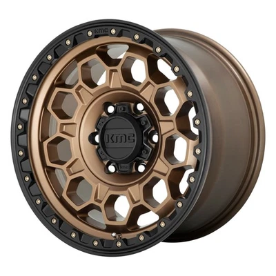 KMC KM545 Trek 17x8 5x4,25 Bronce Mate Con Rueda Labio Negro Llanta 17" 38mm Foto 1 de 4