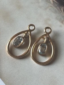 Pendientes Pandora Aqua Topacio Oro 14k Compuesto 2504227PA - Imagen 1 de 2
