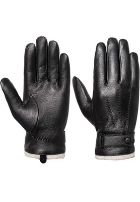 Lederhandschuhe Herren Touchscreen Schwarz - Bild 1 von 4