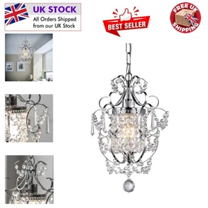 Kompakter ferngesteuerter Kristall Kronleuchter - stilvolle Beleuchtung für Esszimmer - Bild 1 von 6