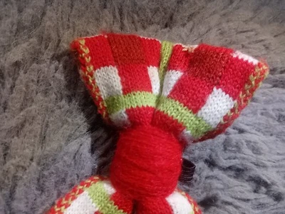 Pajarita suéter perro gato mascota. Disfraz Navidad Cuello Corbata Mediano Rojo Blanco Foto 1 de 4