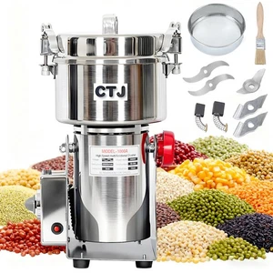 Grain Mill Grinder 1000g Electric Stainless Steel Flour Mills 2400W High-spee... - Picture 1 of 6