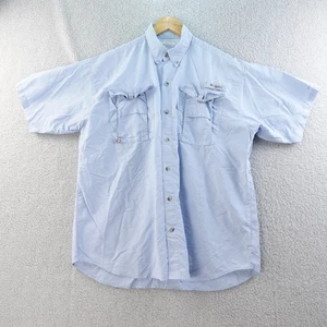 Camisa de pesca Columbia PFG para hombre XL abotonada manga corta azul ventilada al aire libre - Imagen 1 de 5
