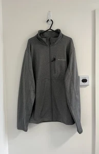 Columbia Jacket Mens Size M Grey Zip Up Long Sleeve Walking/ Hiking Fleece - Picture 1 of 10