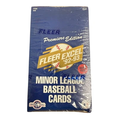 1992-93 Fleer Excel Minor League Baseball Sealed Box Possible Derek Jeter XRC - Image 1 of 4
