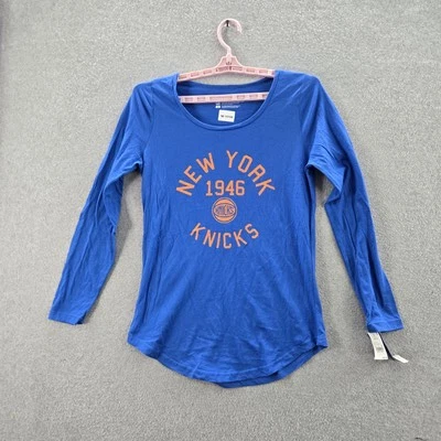 New York Knicks Women Shirt M Blue NBA Logo Long Sleeve NWT - Image 1 of 4