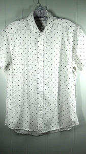 International Report Shirt Men's S White AOP Nautical Performance 4 Way Stretch - Picture 1 of 17