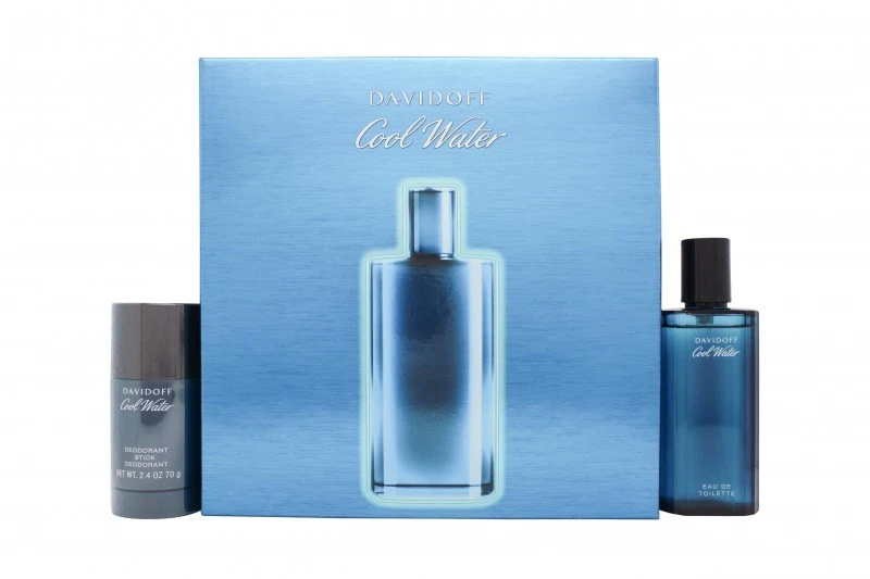 Davidoff Cool Water Gift Set 75ml Eau de Toilette EDT + 70g Deodorant Stick - Image 1 of 1