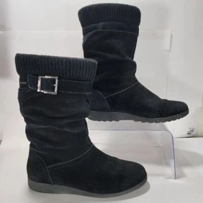 Bota Feminina Cougar Vienna 7 Preta Camurça Puxada Boho Couro de Inverno - Imagem 1 de 4