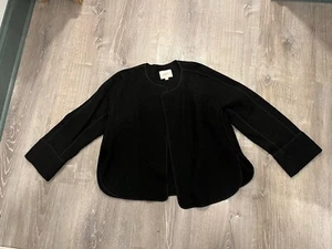Ann Taylor Loft Black Cardigan Sweater Jacket Size M Wool - Picture 1 of 5