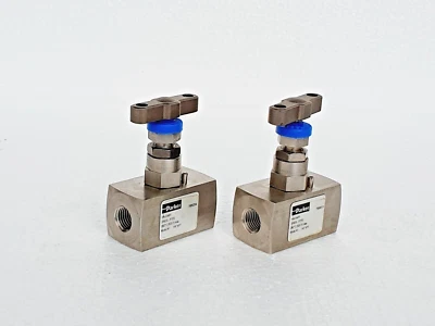 LOT OF 2 PARKER HNVS4FF Stainless Steel Needle Valve 1/4" NPT, 6000 PSI # NEW - Image 1 of 4