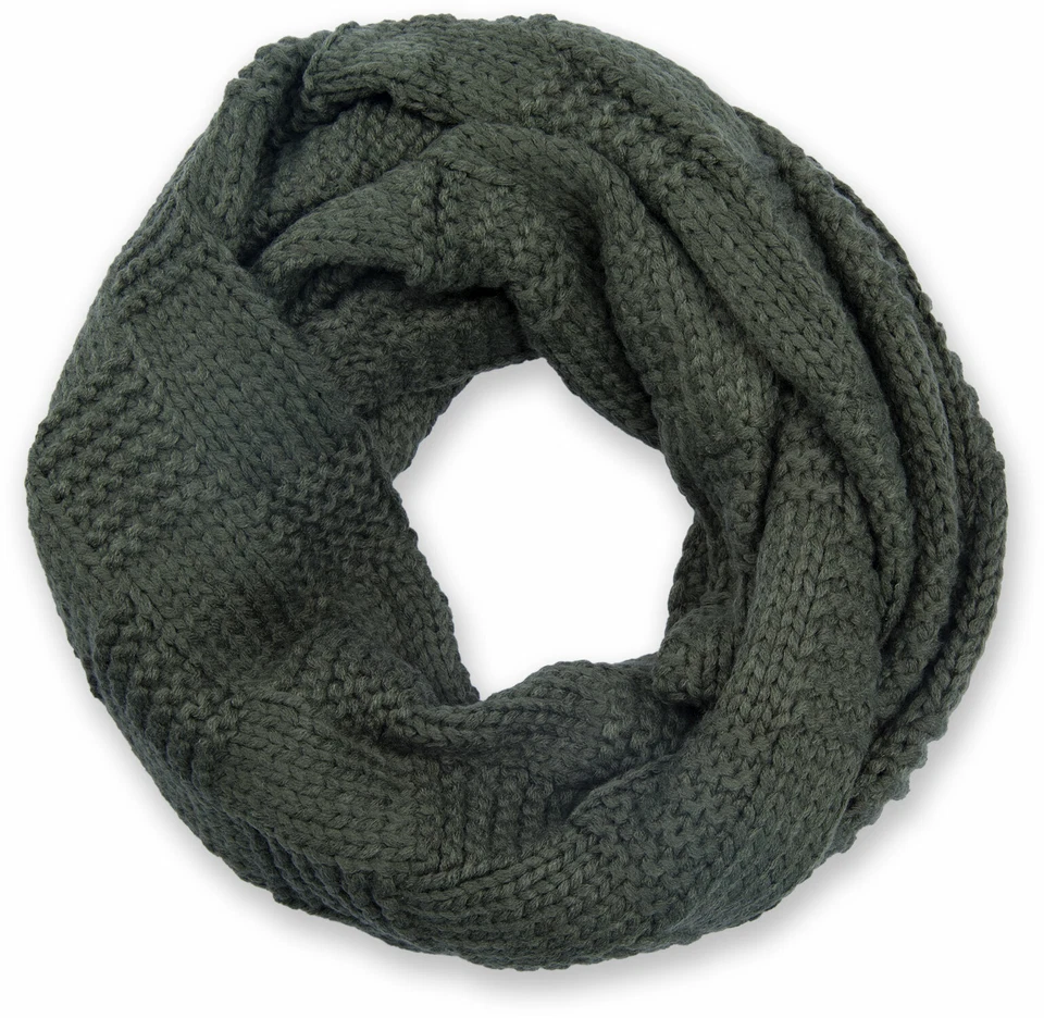 STYLEBREAKER Strick Loop Schal mit Patentmuster, Uni Schlauchschal, Winter Strickschal Unisex