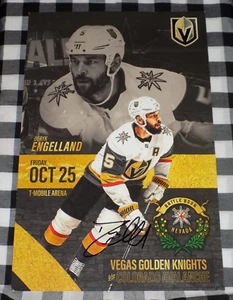 Deryk Engelland Signed Vegas Golden Knights Gameday Poster Misfits - Picture 1 of 1